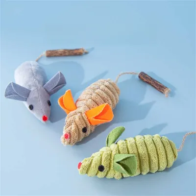 IntiMeg Jouets pour chats - Souris, bâtonnets d'herbe