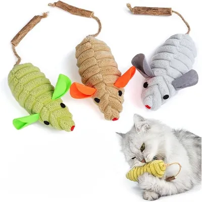 IntiMeg Jouets pour chats - Souris, bâtonnets d'herbe IntiMeg Jouets pour chats - Souris, bâtonnets d'herbe