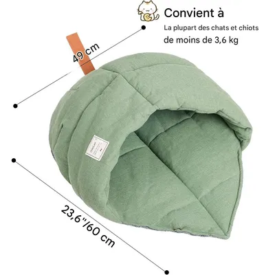 IntiMeg  Lit pour chat en forme de nid de feuilles