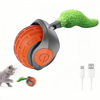 IntiMeg Balle interactive pour chats et chiens - 360° Orange