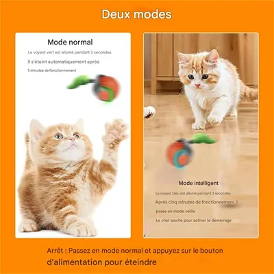 IntiMeg Balle interactive pour chats et chiens - 360°