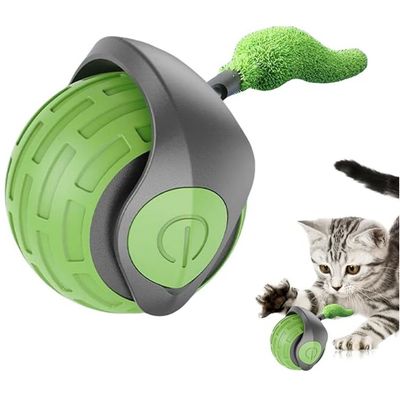 IntiMeg Balle interactive pour chats et chiens - 360° Bleu